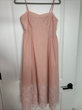 LOFT Blush Pink Eyelet Maxi dress